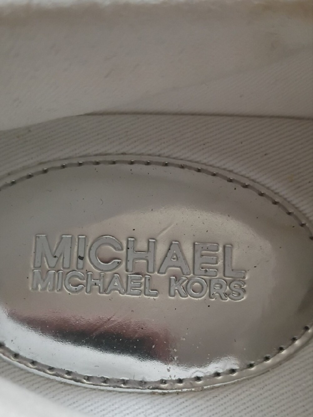 Michael Kors Women's White Textured Lace-Up Sneakers - Picture 3 of 5